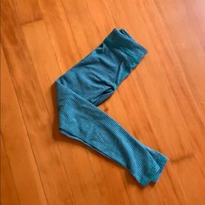Blue athletic leggings